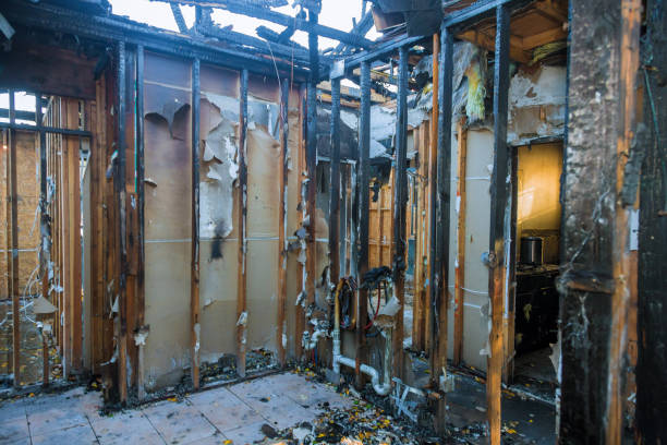 Professional Fire Damage Removal technician working in Bath, ME